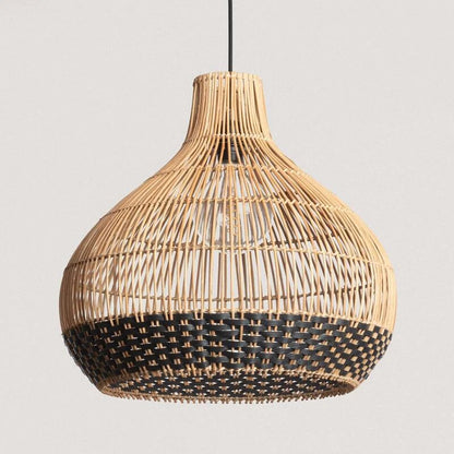TARNAVO hanglamp, natuurlijk/zwart