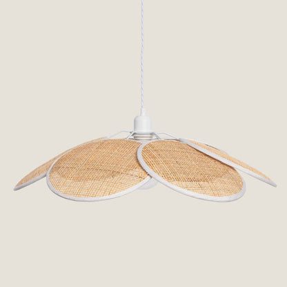 LUNDAVO hanglamp in gevlochten wit