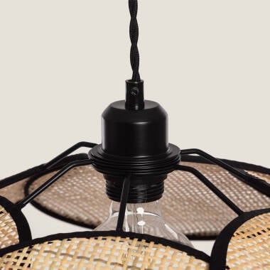 LUNDAVO hanglamp in gevlochten zwart, afbeelding 5