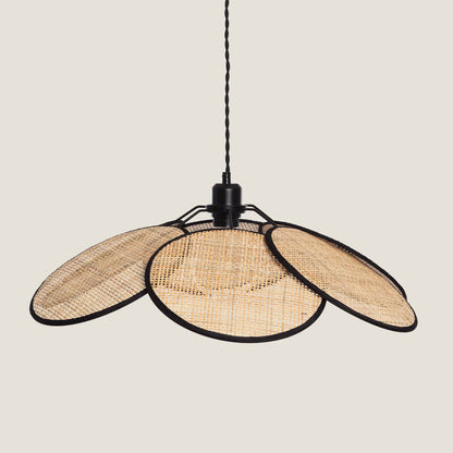 LUNDAVO hanglamp in gevlochten zwart
