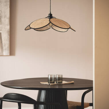 LUNDAVO hanglamp in gevlochten zwart, afbeelding 4