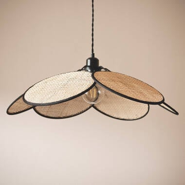 LUNDAVO hanglamp in gevlochten zwart, afbeelding 6
