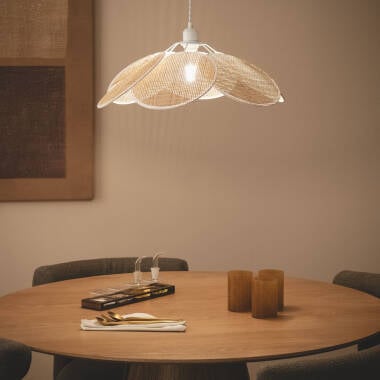 LUNDAVO hanglamp in gevlochten wit, afbeelding 3