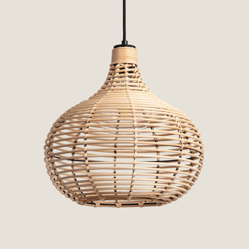SIMBAVO hanglamp van rotan in natuurlijk