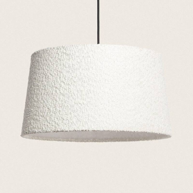 LOMTARO ronde hanglamp van witte stof