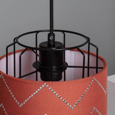 Hanglamp Bricano in baksteenrood, detail 4