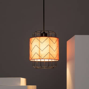 Hanglamp Bricano in baksteenrood, detail 2