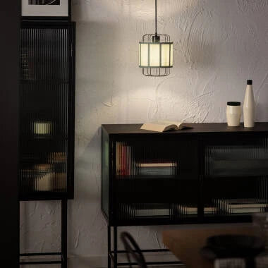 Hanglamp Bricano in blauwgroen, detail 3