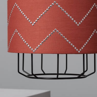 Hanglamp Bricano in baksteenrood, detail 3