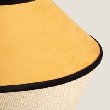 Hanglamp Olmaro detail van de fluwelen stof