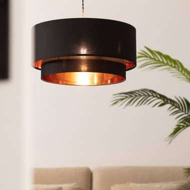 AMRIVANO hanglamp in zwart van opzij gezien