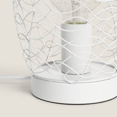 FURSANO witte aluminium tafellamp met koepelkap