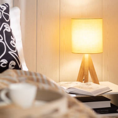 HOLBIVO tafellamp in mosterd, afbeelding 5