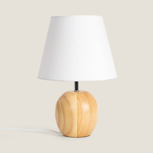 NEVTARO houten tafellamp met textielen kap, afbeelding 1