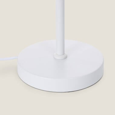 DORVANO tafellamp van rotan en wit metaal, afbeelding 5