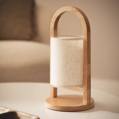 CLESTARO oplaadbare houten tafellamp, afbeelding 2