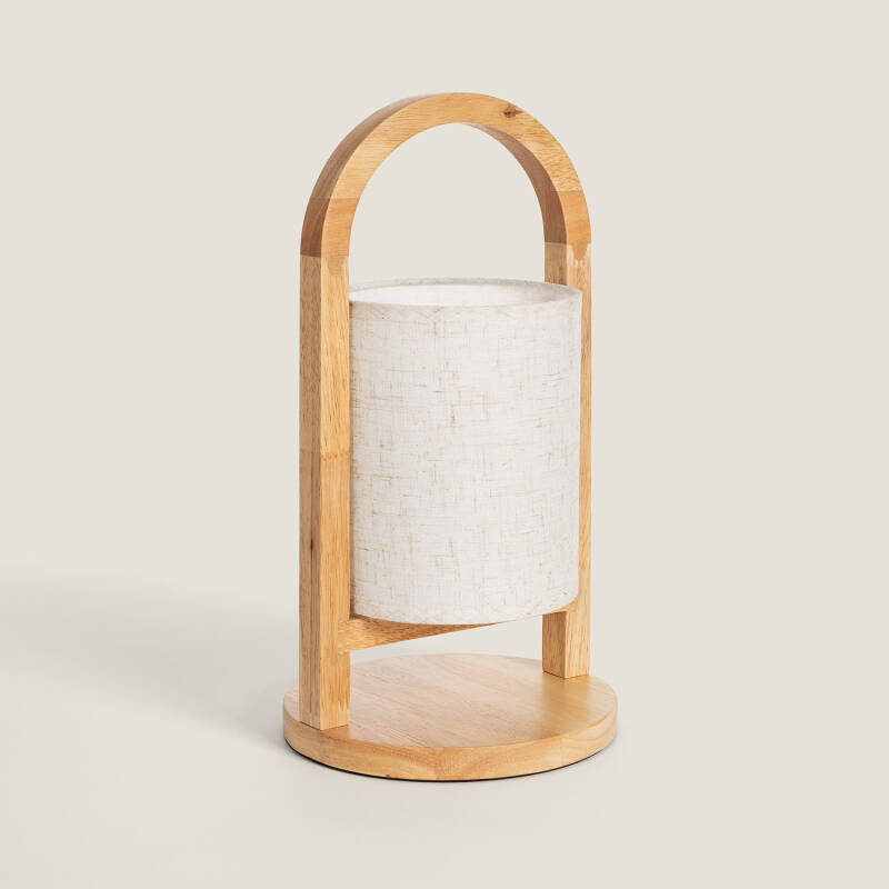 CLESTARO oplaadbare houten tafellamp, afbeelding 1