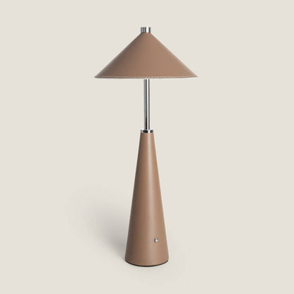 QUEMBIVO tafellamp in bruin, afbeelding 1