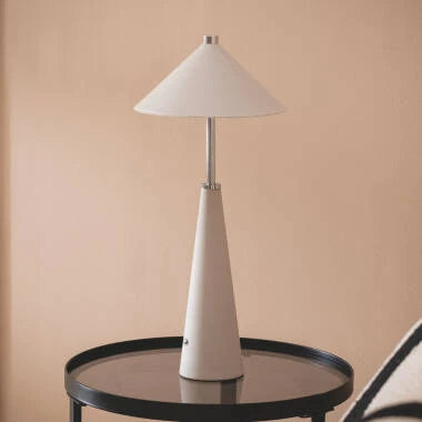 QUEMBIVO tafellamp in beige, afbeelding 5