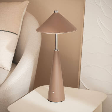 QUEMBIVO tafellamp in bruin, afbeelding 4