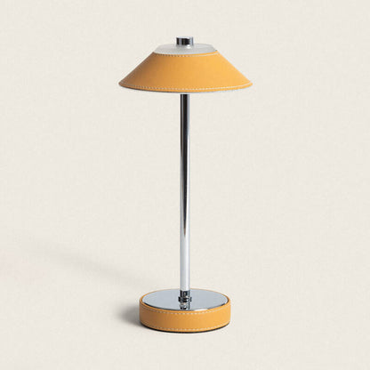 ULSARO oplaadbare LED tafellamp van leer en metaal, afbeelding 1