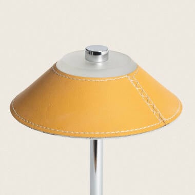 ULSARO oplaadbare LED tafellamp van leer en metaal, afbeelding 3