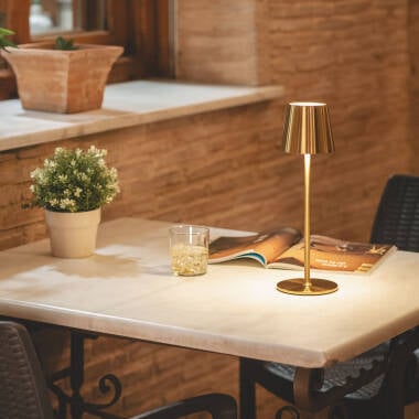 CLONAVO tafellamp in goud, afbeelding 3