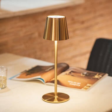 CLONAVO tafellamp in goud, afbeelding 2