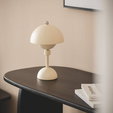 SALDIVO tafellamp in beige, afbeelding 4