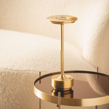 DERMANO tafellamp in goud, afbeelding 2