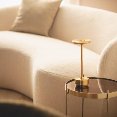 DERMANO tafellamp in goud, afbeelding 4