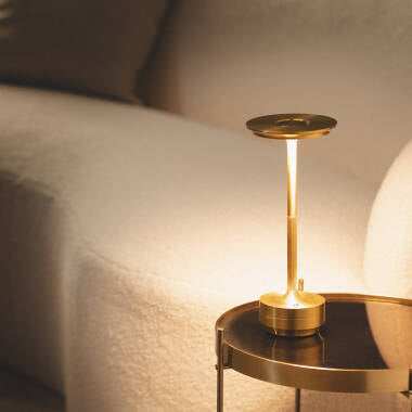 DERMANO tafellamp in goud, afbeelding 3