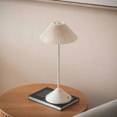 MARNARO oplaadbare LED tafellamp in beige, afbeelding 3