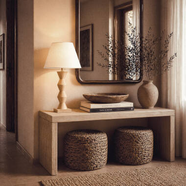 TEMBRIVO tafellamp in beige, afbeelding 3