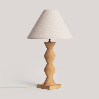 TEMBRIVO tafellamp in beige, afbeelding 1