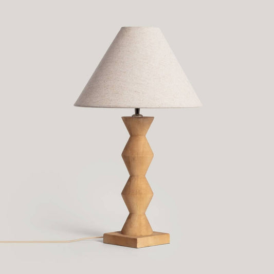 TEMBRIVO tafellamp in beige, afbeelding 1