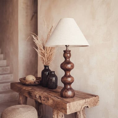 GANZIVO tafellamp in beige, afbeelding 3