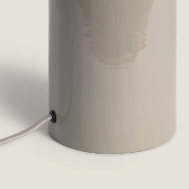 DORBANO metalen tafellamp met ronde kap, taupe