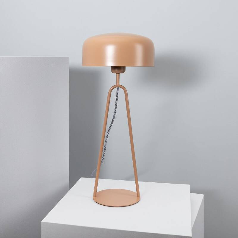 PESCANO beige metalen tafellamp met cilinderkap