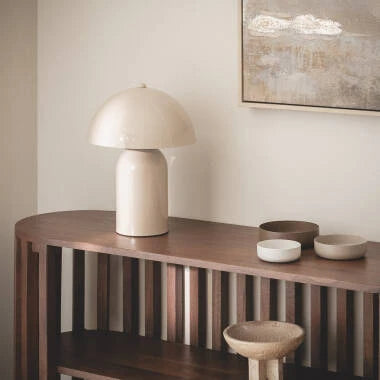 HANVIVO tafellamp in beige, foto 4
