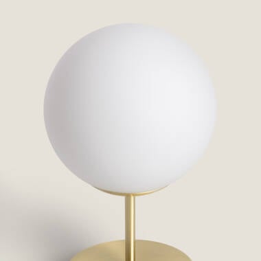 RIVTARO tafellamp van glas en aluminium in goud, afbeelding 5