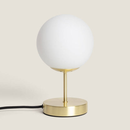 RIVTARO tafellamp van glas en aluminium in goud, afbeelding 1