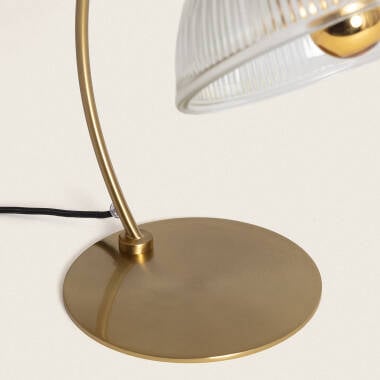 BRUMARO tafellamp van metaal en glas in goud, afbeelding 6