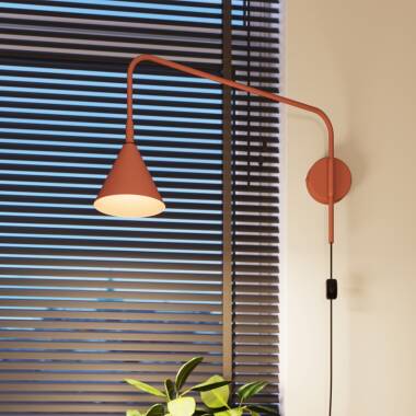 Wandlamp Porvano staal terracotta (afbeelding 4)