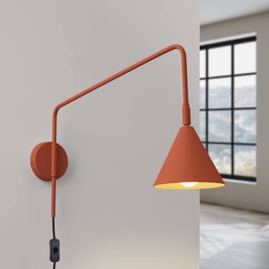 Wandlamp Porvano staal terracotta (afbeelding 2)