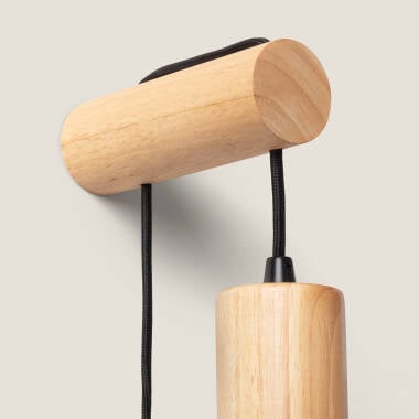 Wandlamp Quirivo met zichtbare houtnerf