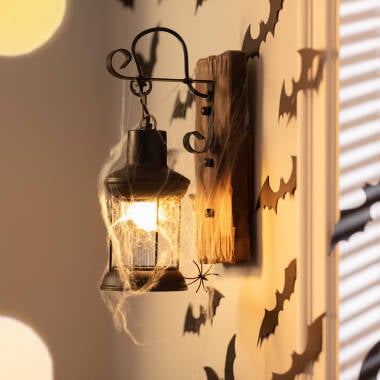 Wandlamp Bardavo detail van het houten deel