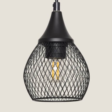 Wandlamp Ostrano zwart, metaal en hout (afbeelding 5)