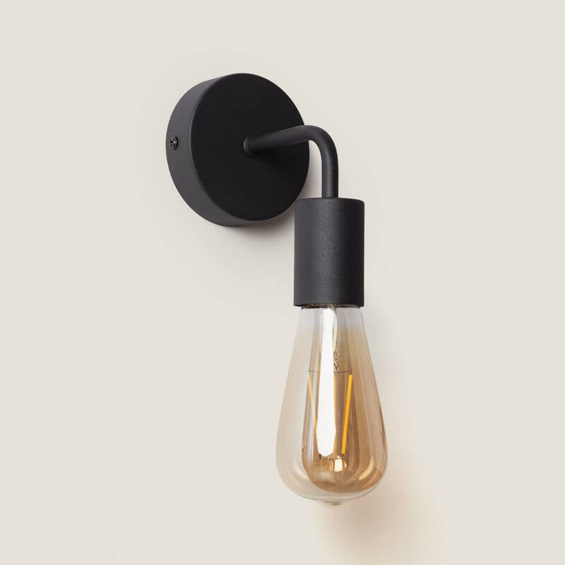 Wandlamp Konivo metaal zwart