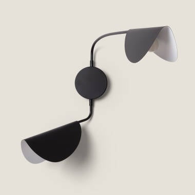 Wandlamp Wendaro gemonteerd op de wand